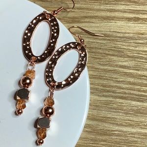 Open Oval Rose Gold Earrings.